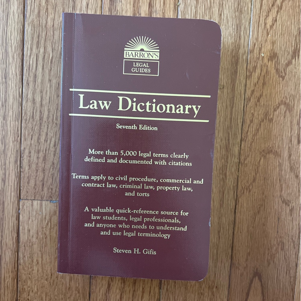 Law dictionary - 7th edition